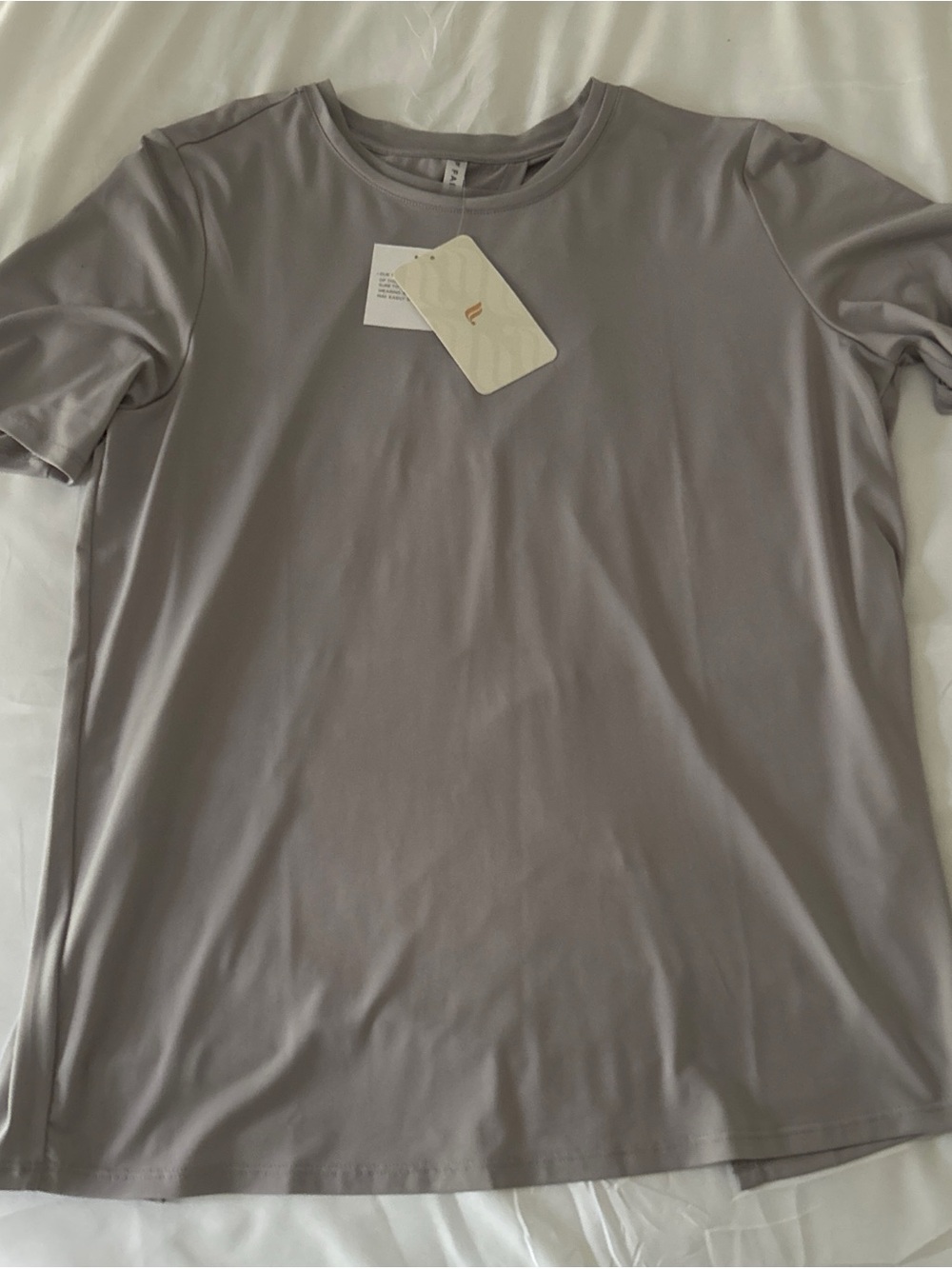 Fabletics Vivienne Cross Back Tee Gray (NWT)